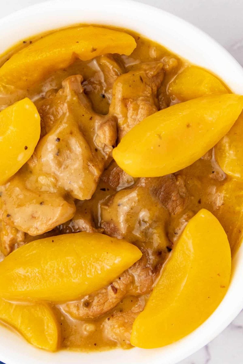 Creamy Peaches and Pork delicious
