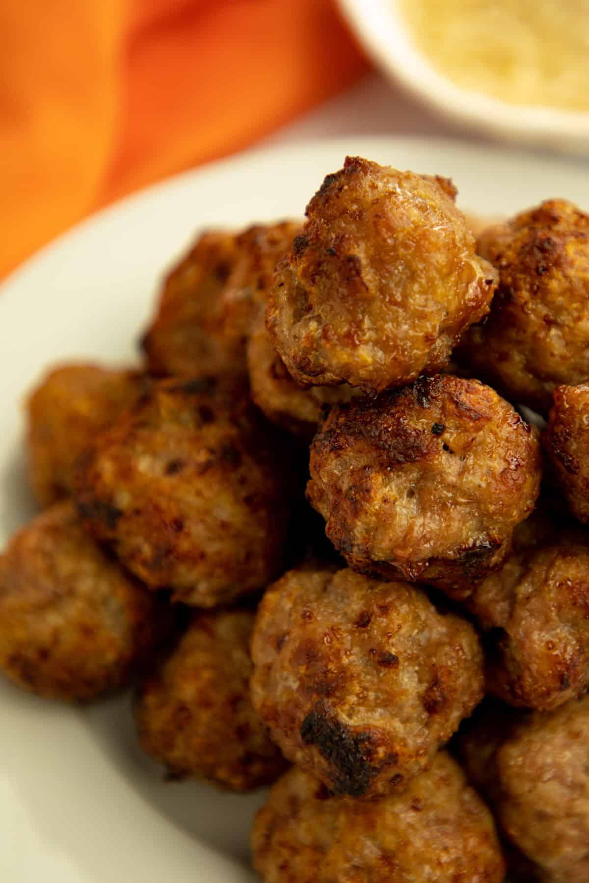 meatballs on white plate