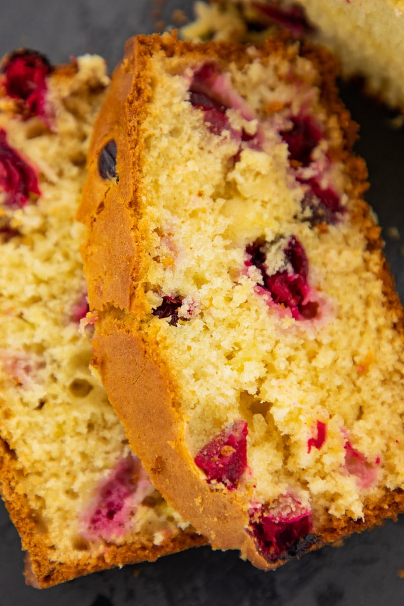 sliced cranberry pineapple bread