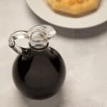 homemade syrup in the container.